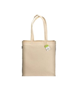 Shopper in cotone biologico 220 g/m2, manici lunghi e soffietto Handle Shopper in cotone biologico 220 g/m2, manici lunghi e soffietto Handle