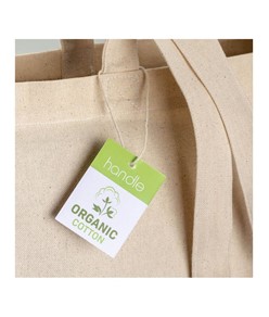 Shopper in cotone biologico 220 g/m2, manici lunghi e soffietto Handle Shopper in cotone biologico 220 g/m2, manici lunghi e soffietto Handle