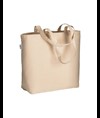 Shopper in cotone biologico 220 g/m2, con manici lunghi e soffietto alla base Handle