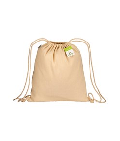 Zainetto in cotone biologico 220 g/m2, con chiusura a strozzo Handle Zainetto in cotone biologico 220 g/m2, con chiusura a strozzo Handle