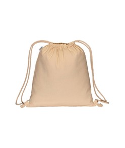 Zainetto in cotone biologico 220 g/m2, con chiusura a strozzo Handle Zainetto in cotone biologico 220 g/m2, con chiusura a strozzo Handle