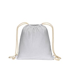 Zainetto in cotone 180 g/m2, con chiusura a strozzo Handle Zainetto in cotone 180 g/m2, con chiusura a strozzo Handle