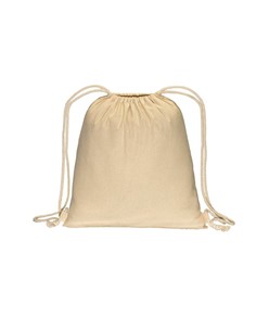 Zainetto in cotone 180 g/m2, con chiusura a strozzo Handle Zainetto in cotone 180 g/m2, con chiusura a strozzo Handle