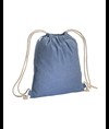 Zainetto in cotone riciclato effetto melange 180 g/m2 con chiusura a strozzo Handle