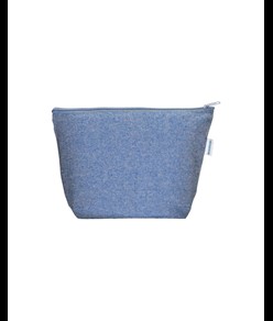 Beauty case in cotone riciclato 280 g/m2 con cerniera e soffietto alla base