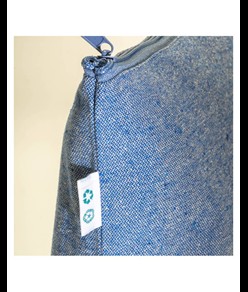 Beauty case in cotone riciclato 280 g/m2 con cerniera e soffietto alla base