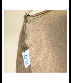 Beauty case in cotone riciclato 280 g/m2 con cerniera e soffietto alla base