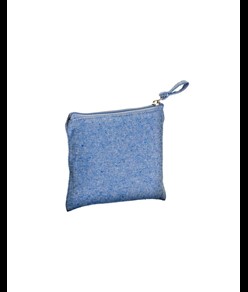 Beauty case/ porta monete in cotone riciclato 280 g/m2, con zip