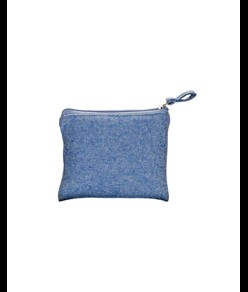 Beauty case/ porta monete in cotone riciclato 280 g/m2, con zip