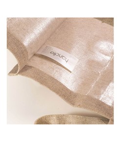 Shopper in cotone riciclato 120 g/m2 con interno laminato in PP Handle Shopper in cotone riciclato 120 g/m2 con interno laminato in PP Handle