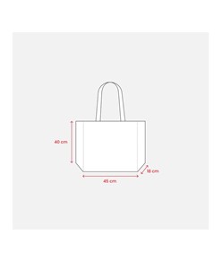 Shopper in cotone riciclato 120 g/m2 con interno laminato in PP Handle Shopper in cotone riciclato 120 g/m2 con interno laminato in PP Handle