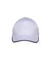 Cappellino in cotone 5 pannelli, visiera sandwich in contrasto con chiusura con velcro Cappellino in cotone 5 pannelli, visiera sandwich in contrasto con chiusura con velcro