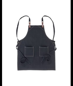 Grembiule da cucina  in cotone 280 g/m2 con 2 tasche frontali, cinghie in PU regolabili.