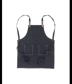 Grembiule da cucina  in cotone 280 g/m2 con 2 tasche frontali, cinghie in PU regolabili.