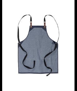 Grembiule da cucina regolabile  in cotone denim con 2 tasche frontali.