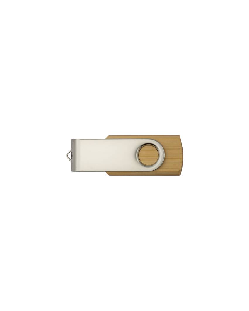 Chiavetta USB 8 GB girevole in Bambù/Metallo.