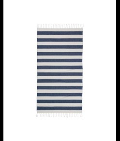 Telo mare/pareo  in cotone riciclato  da 180 gr/m2 con frange, misura 90x170 cm