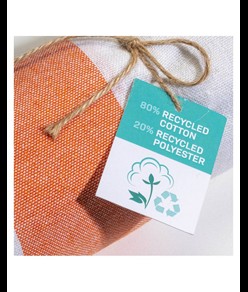 Telo mare/pareo  in cotone riciclato  da 180 gr/m2 con frange, misura 90x170 cm