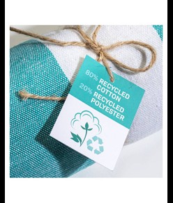 Telo mare/pareo  in cotone riciclato  da 180 gr/m2 con frange, misura 90x170 cm