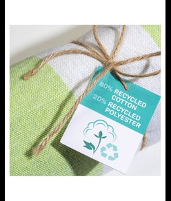 Telo mare/pareo  in cotone riciclato  da 180 gr/m2 con frange, misura 90x170 cm