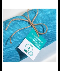 Telo mare/pareo  in cotone riciclato  da 180 gr/m2 con frange, misura 90x170 cm