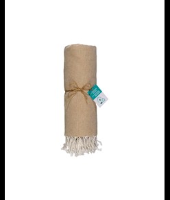 Telo mare/pareo  in cotone riciclato  da 180 gr/m2 con frange, misura 90x170 cm