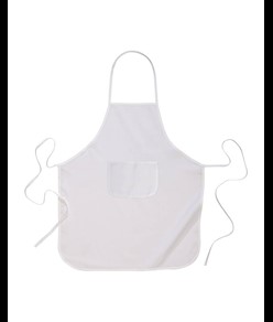 Grembiule lungo da cucina con tasca frontale in poliestere riciclato R-PET, 60x90 cm