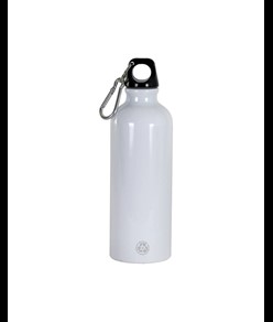 Borraccia in alluminio riciclato (500ml), con tappo in plastica e moschettone