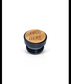 Borraccia in alluminio con tappo con inserto in bambù, 500 ml