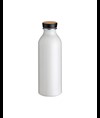 Borraccia in alluminio con tappo con inserto in bambù, 500 ml