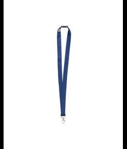 Nastro da collo in poliestere riciclato R-PET con moschettone e sgancio di sicurezza