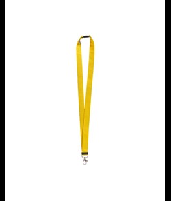 Nastro da collo in poliestere riciclato R-PET con moschettone e sgancio di sicurezza