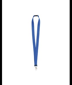 Nastro da collo in poliestere riciclato R-PET con moschettone e sgancio di sicurezza