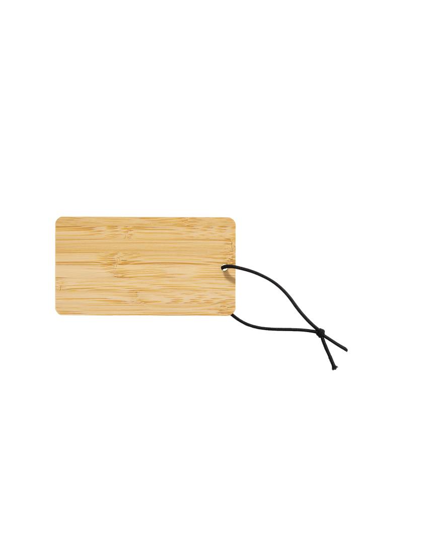 Etichetta porta indirizzo per bagagli in bambù