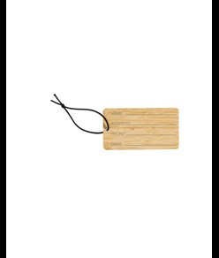 Etichetta porta indirizzo per bagagli in bambù