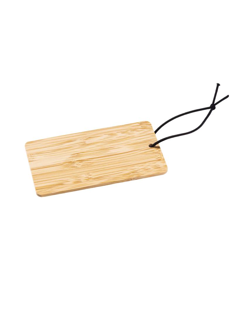 Etichetta porta indirizzo per bagagli in bambù