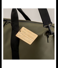 Etichetta porta indirizzo per bagagli in bambù