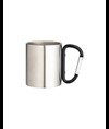 Tazza in acciaio con manico in alluminio a moschettone, 200 ml