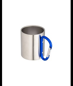 Tazza in acciaio con manico in alluminio a moschettone, 200 ml