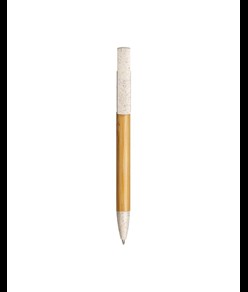 Penna twist in bambù e paglia di grano con stand porta cellulare