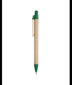 Penna a scatto in carta riciclata, particolari in PP e paglia di grano colorati