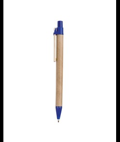 Penna a scatto in carta riciclata, particolari in PP e paglia di grano colorati