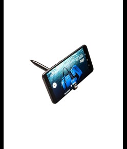 Penna twist in PP e paglia di grano con stand porta cellulare