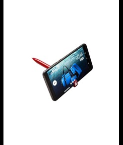 Penna twist in PP e paglia di grano con stand porta cellulare