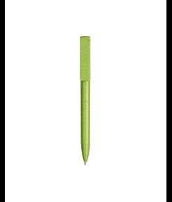 Penna twist in PP e paglia di grano con stand porta cellulare