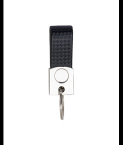 Portachiavi in metallo e PU con spazio idoneo al logo resina