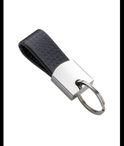 Portachiavi in metallo e PU con spazio idoneo al logo resina