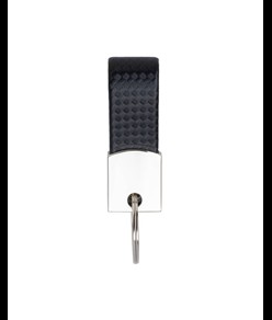 Portachiavi in metallo e PU con spazio idoneo al logo resina