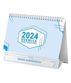 Calendario mensile 2024 da tavolo. Testi in italiano