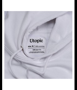Felpa con cappuccio 100% tessuto rigenerato Utopic
